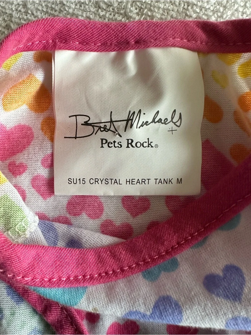Rainbow Heart Dog Tank Size Medium NEW with Tag